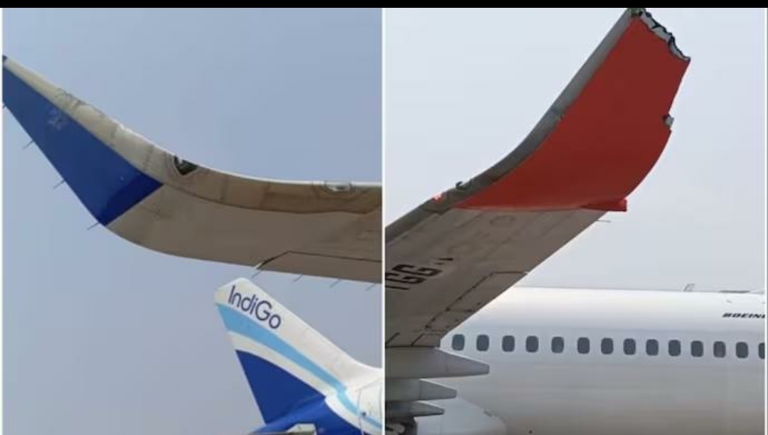 Delhi Airport Chaos: SpiceJet Slams Into Akasa Air Aircraft, Wings Torn Apart in Shocking Runway Crash