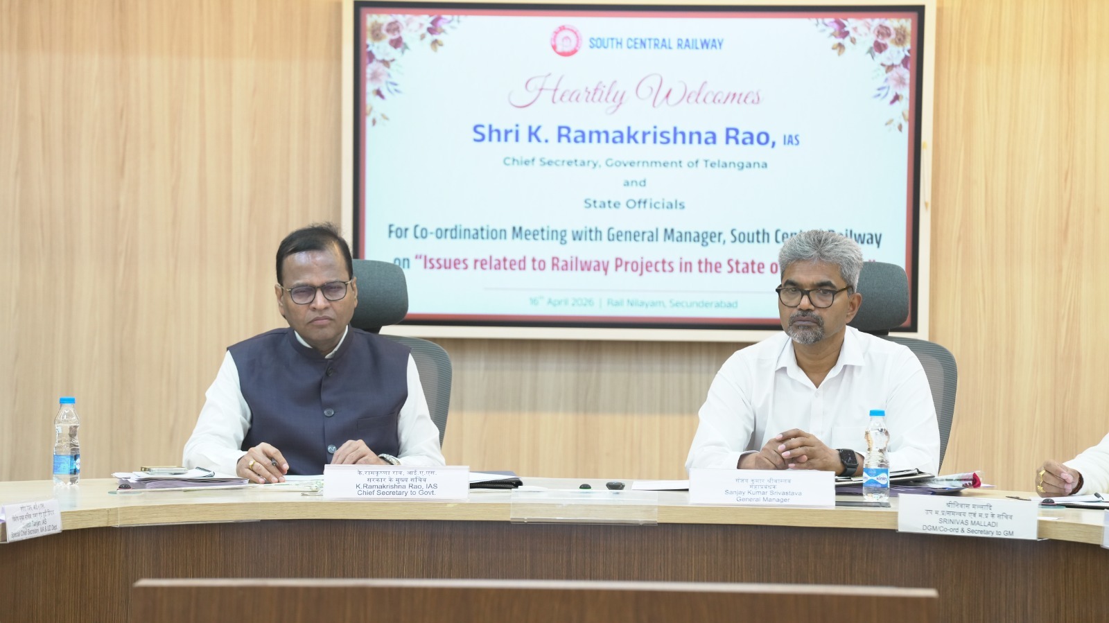SCR Telangana Govt Hold Key Meeting on Railway Projects in State