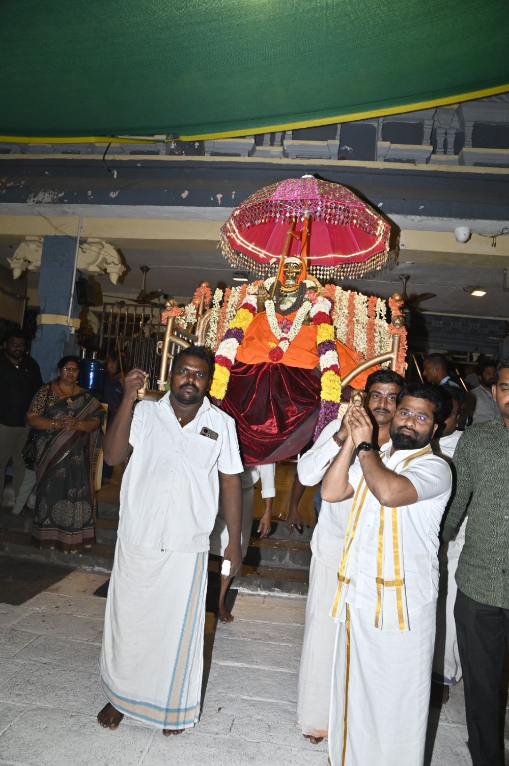 The celebrations for the Jayanti of Shankaracharya were held grandly in Indrakeeladri, Vijayawada, as part of the city festival.