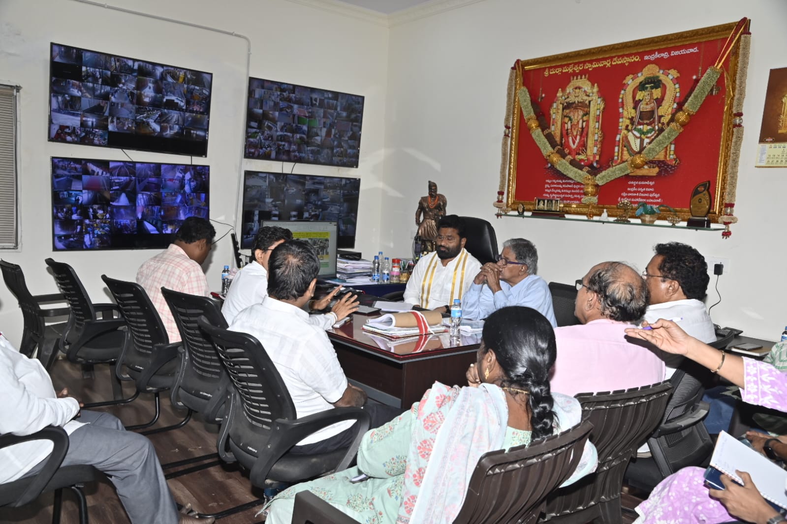 A team of NIRM, SPA officials inspected the development works at Indrakeeladri.