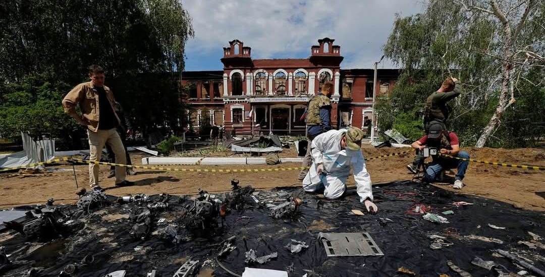 Forensic Teams Probe Ruined Dormitory in Russian-Held Luhansk Amid Intensifying War