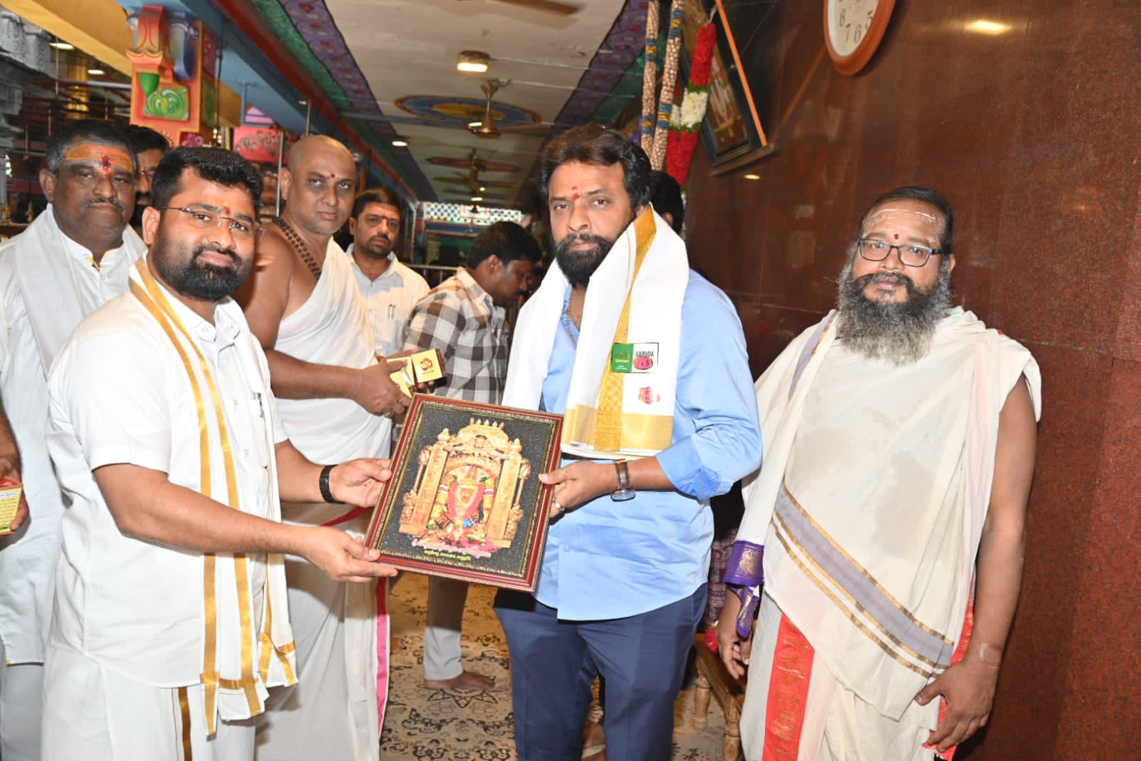 Minister Vasanth Shetty Subhash visited the Kanaka Durga temple at Indrakeeladri.