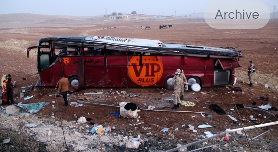 At least 21 Iraqis killed, 19 wounded in bus crash and fire near Nassiriya
