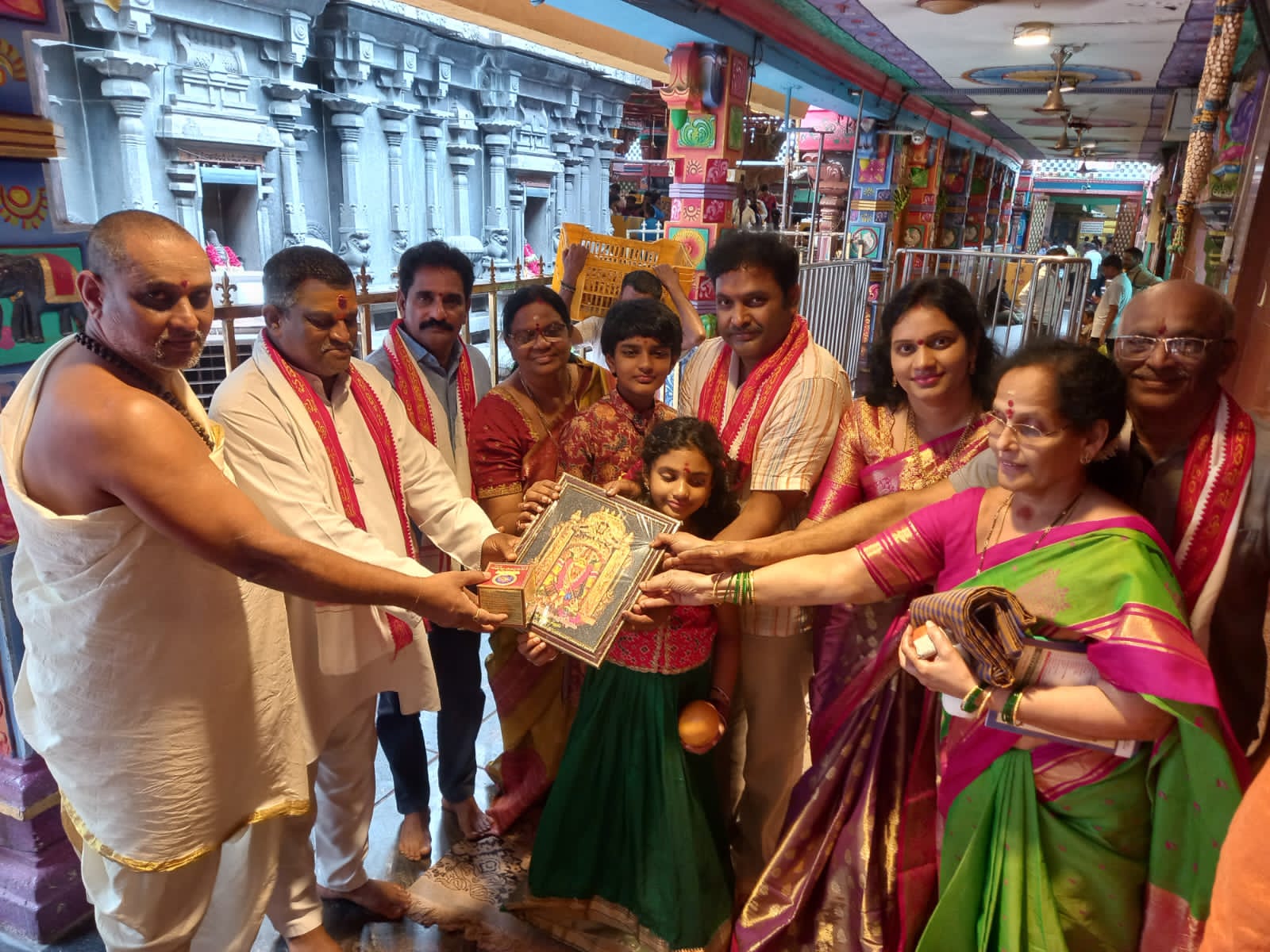 On the occasion of their retirement, the couple Vemuri Prasad donated ₹1,01,116 to the Sri Ammavari Nitya Annadanam scheme.