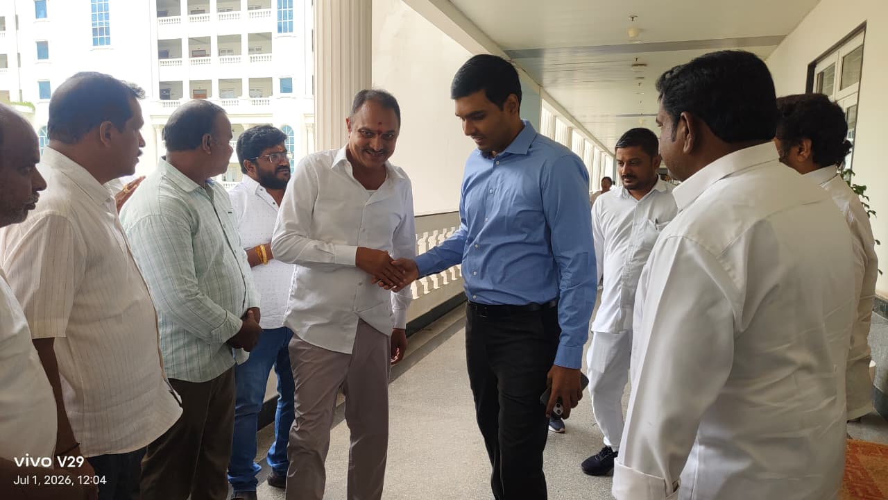 Uppal MLA Bandari Lakshma Reddy paid a courtesy visit to Medchal-Malkajgiri District Collector Manoo Chaudhary.