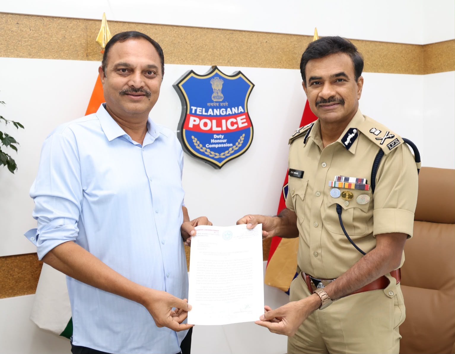 Uppal MLA Bandari Lakshma Reddy Meets DGP, Seeks Separate Police Station for Ramanthapur Division