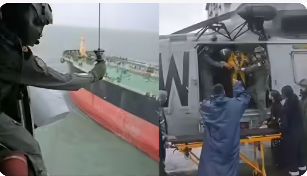 Indian Navy Airlifts Injured Seafarer Amid Heavy Rain Near Mumbai