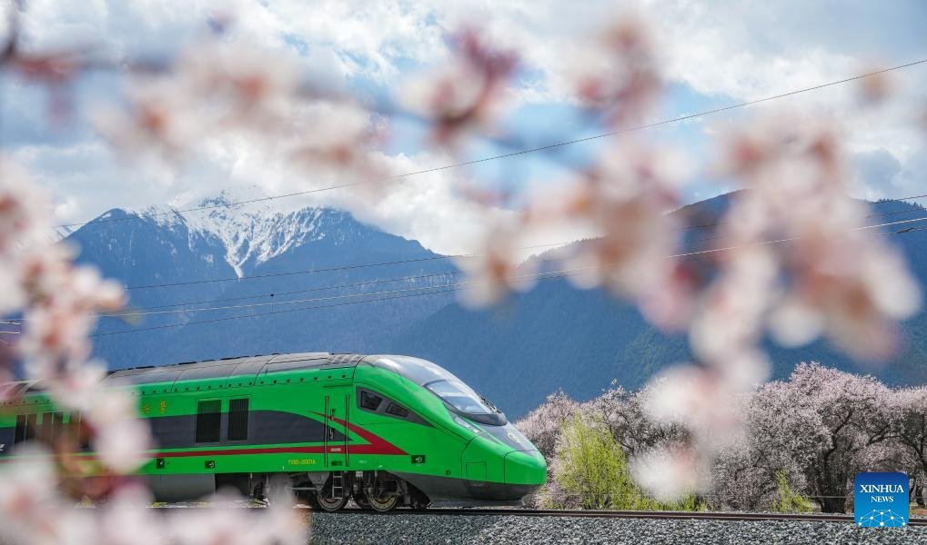 China...Lhasa-Nyingchi Railway Completes Five Years, Boosts Tourism and Trade in Xizang