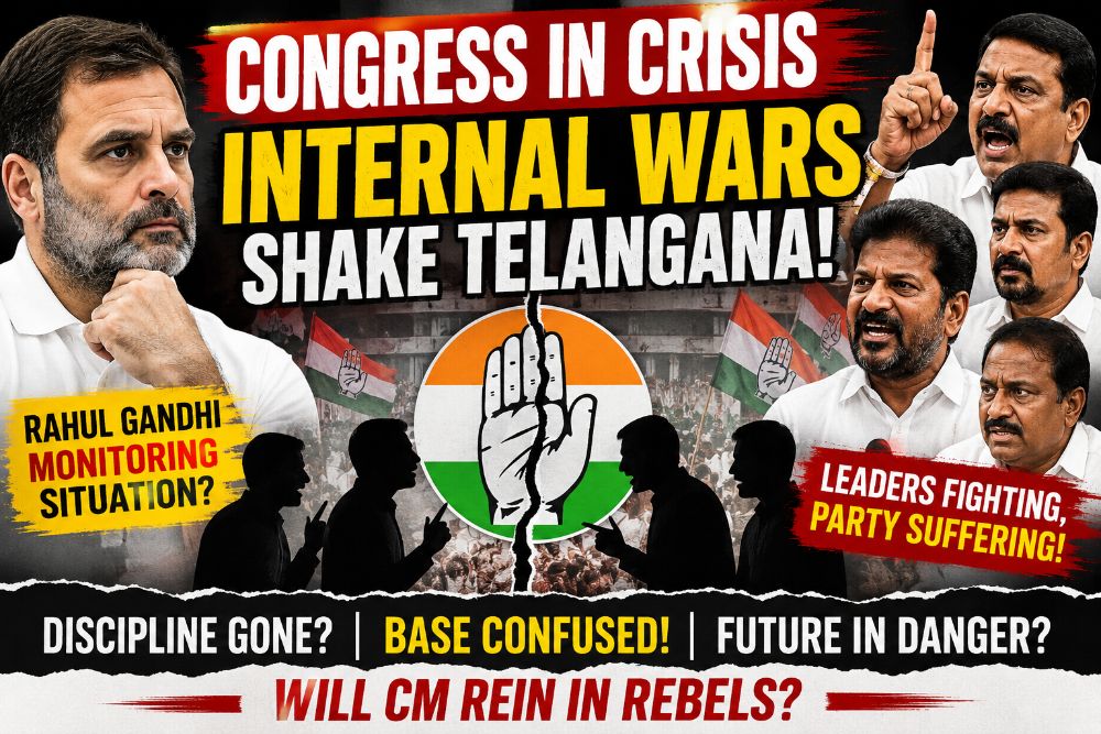 Telangana Congress Faces Internal Turmoil as Factional Politics Deepens Across Districts