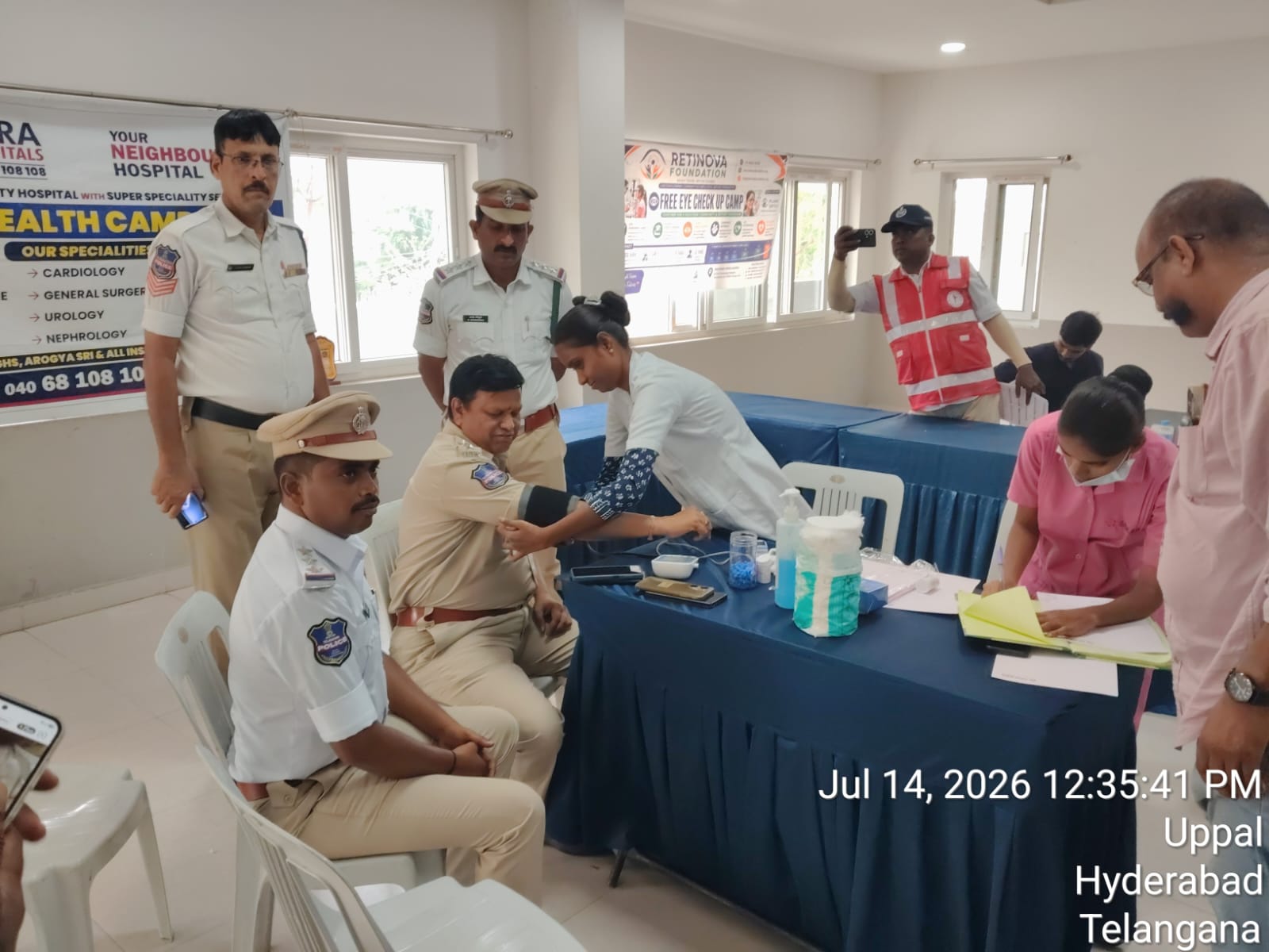 Health camp held for Uppal Traffic Police personnel